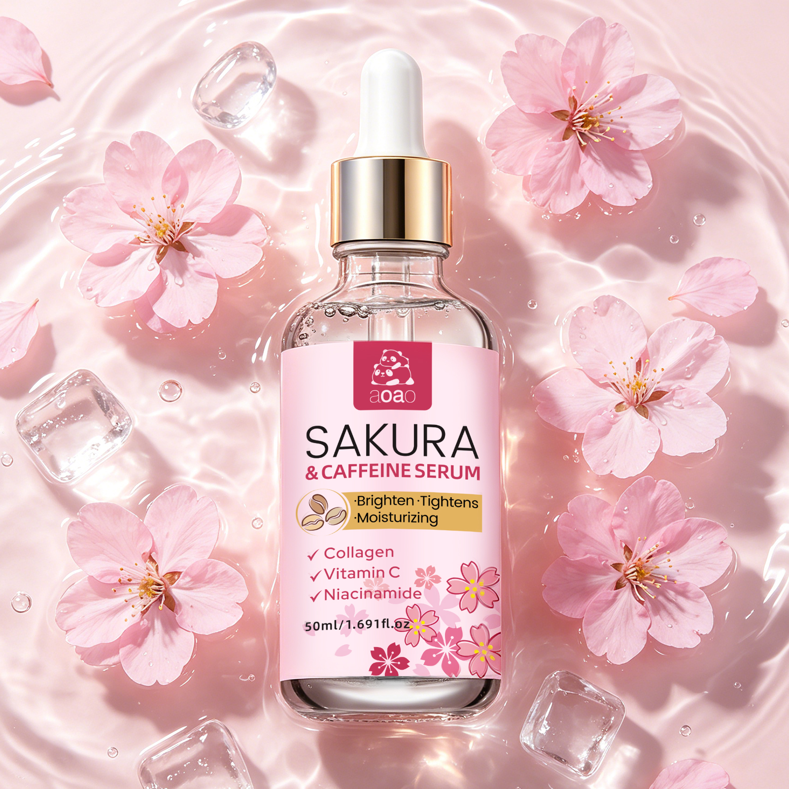 Niacinamide Brightening Serum - Sakura Essence contains Niacinamide, Vitamin C,
