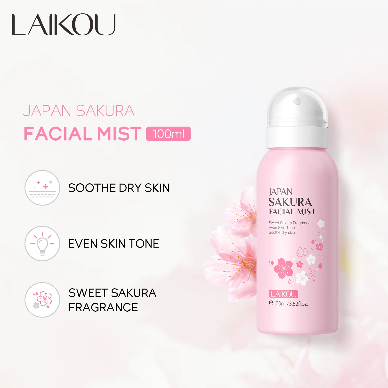 LAIKOU Sakura Facial Mist Brig - Niacinamide Brightening Serum recensione e prezzo