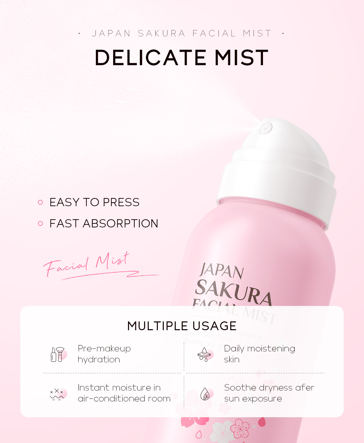 LAIKOU Sakura Facial Mist Brig - Niacinamide Brightening Serum recensione e prezzo