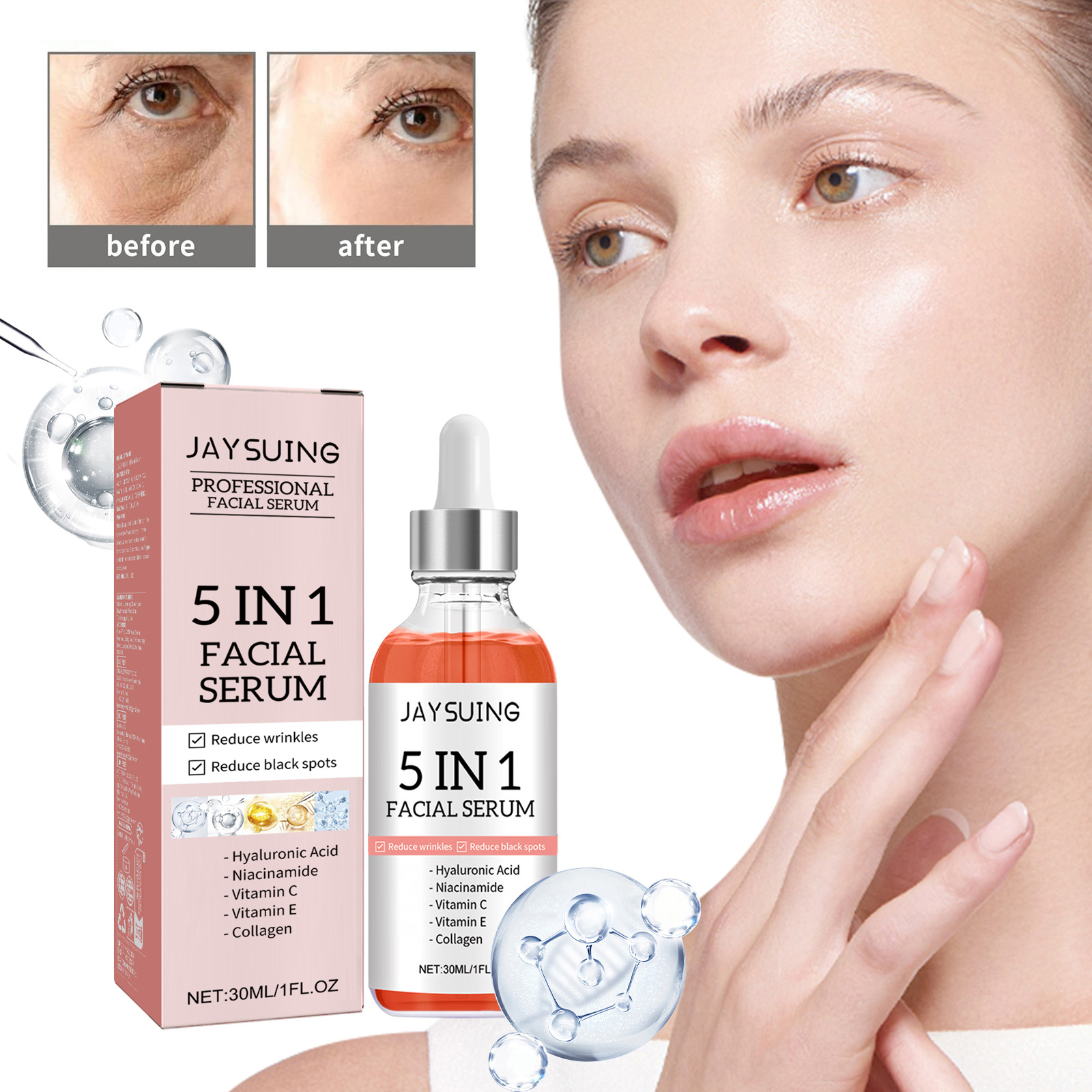 5 In 1 Face Serum Vitamin C Mo - Niacinamide Brightening Serum recensione e prezzo