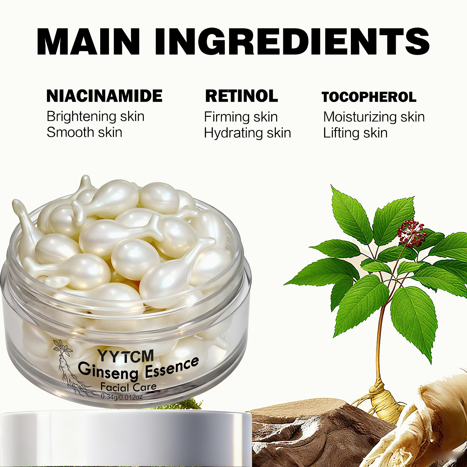 Ginseng Essence Capsules, Mois - Niacinamide Brightening Serum recensione e prezzo